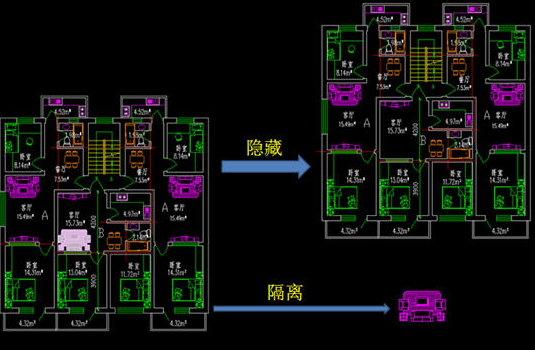 CAD中如何将部分图形暂时隐藏 CAD中如何将部分图形暂时隐藏