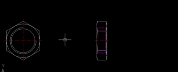 在CAD中如何画六角螺母平面图 在CAD中如何画六角螺母平面图
