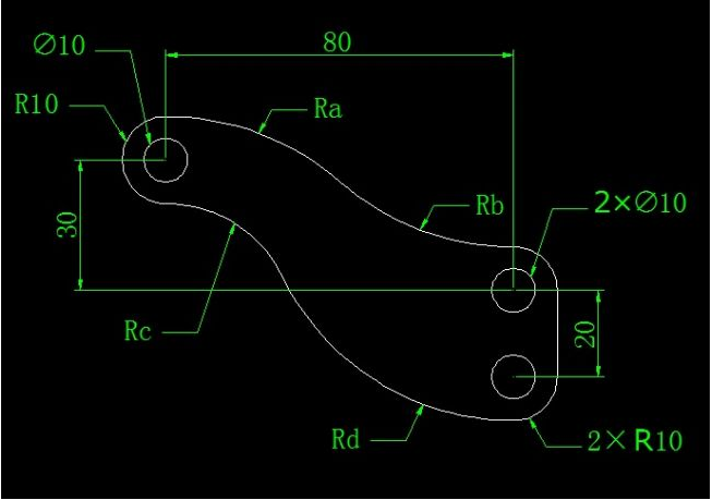 ZWCAD求扣除三个直径10内孔后的面积和Ra的半径 ZWCAD求扣除三个直径10内孔后的面积和Ra的半径