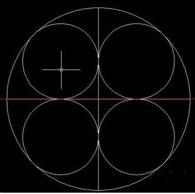 CAD中大圆如何与小圆相切 CAD中大圆如何与小圆相切